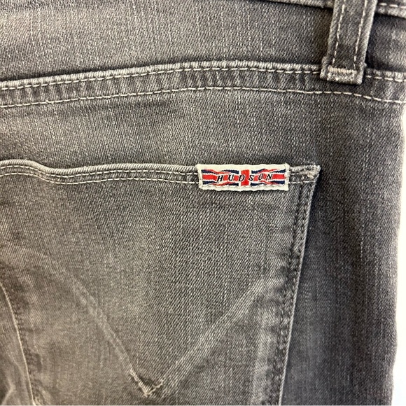 Hudson Krista Super Skinny Jeans Gray Denim Distressed Women’s Size 30 - Picture 9 of 12